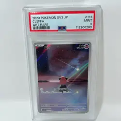 POKEMON CARD CLEFFA JAPANESE SV3 RULER OF THE BLACK FLAME 113 AR PSA 9 - Image 2