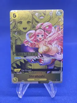 One Piece Winner Pack Vol 6 Shirahoshi OP03-116 Stamped Full Art Promo Card NM - Image 1