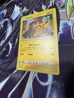 Pikachu 2019 Sun & Moon HD Swirl Black Star Promo Cosmos Pokemon Card SM234 - Image 2