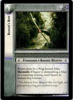 Lord Of The Rings Two Towers TCG Card 4C131 Ranger's Bow - Image 1