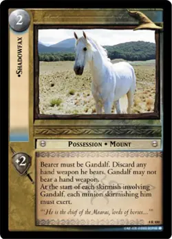 LOTR TCG TTT Two Towers SHADOWFAX 4R100 NM/MINT Top Shelf Card - Image 1