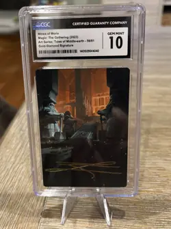 MTG Lord Of The Rings Gold Stamped Art Series Mines Of Moria 56/81 CGC 10 - Image 1