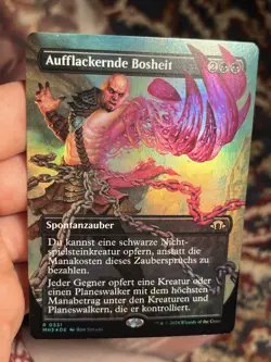 GERMAN Borderless Foil Flare Of Malice • Modern Horizons 3 Pack Fresh • Mtg 1923 - Image 1