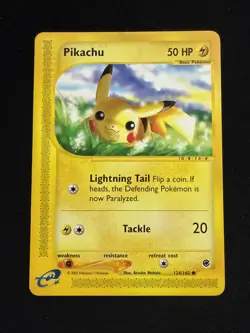 Pikachu #124/165 - Pokemon TCG - Expedition Base Set - LP - Image 1