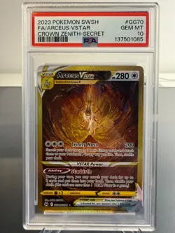 Pokemon TCG PSA 10 GEM MINT Arceus Vstar GG70/GG70 Crown Zenith English - Image 1