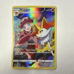 Pokemon TCG Braixen TG01/TG30 Silver Tempest Holo Ultra Rare Full Art 90 HP - Image 1