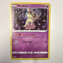 Pokemon TCG Mimikyu 081/189 Holo Promo 70 HP Claw Slash Card - Image 1