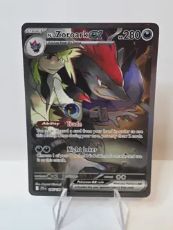 Pokemon TCG N’s Zoroark ex 185/159 SV09: Journey Together Special Illustration - Image 1