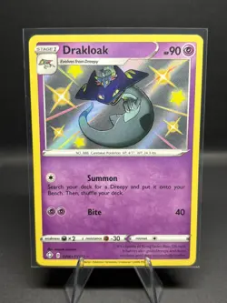 Shiny Holo - Drakloak Pokemon Sword & Shield Shining Fates Vault #SV061 Nm - Image 1