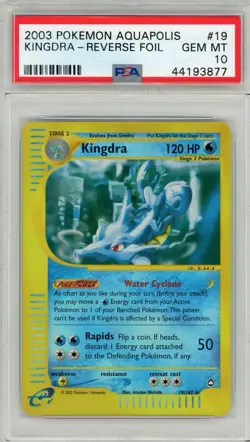 2003 Pokemon Aquapolis Kingdra Reverse Holo #19 PSA 10 Gem Mint - Image 1