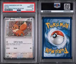2025 Pokemon SVP EN-SV Black Star EEVEE PROMO #200 COSMO PSA 10 - Image 3
