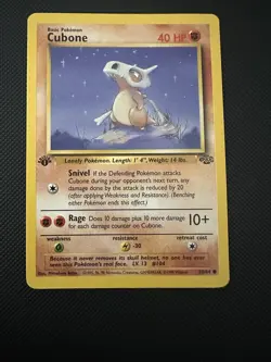 Pokemon Cubone 1st Edition Jungle Set #50/64 - Vintage WOTC 1999 - NM/LP - Image 1