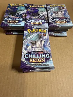 Pokemon Sword & Shield Chilling Reign Booster Pack Lot Of 43! Factory Sealed - Image 3
