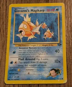 Pokemon TCG Giovanni's Magikarp Gym Challenge 73/132 Unlimited Heavily Played - Image 1