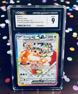 Pokemon Eevee Ex #174 Promo CGC Mint 9/ Prismatic Evolution Premium... - Image 1