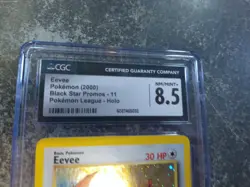 Eevee Pokemon (2000) Black Star Promo- 11 Holo Pokemon league CGC NM/Mint 8.5 - Image 2