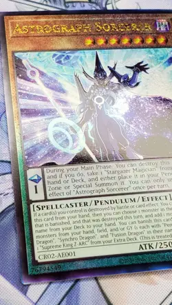Yugioh Asian English - Astrograph Sorcerer - Ultimate Rare - CR02-AE001 - NM - Image 3