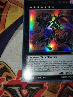 Red-Eyes Flare Metal Dragon lds1-en015 1st Edition (MP/HP) Ultra Rare Yu-Gi-Oh! - Image 4