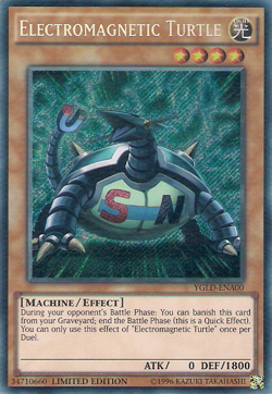 Electromagnetic Turtle - YGLD-ENA00 Limited Ed Secret Rare NM - Yugioh - Image 1