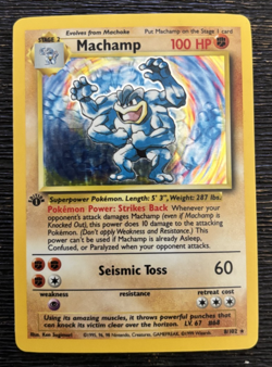 Machamp Base Set 8/102 Holo 1st Edition Pokemon Trading Card - Image 1