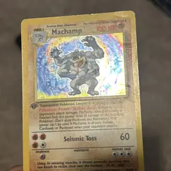 (1st edition) Pokemon MACHAMP Card BASE Set 8/102 Holo Rare - Image 5