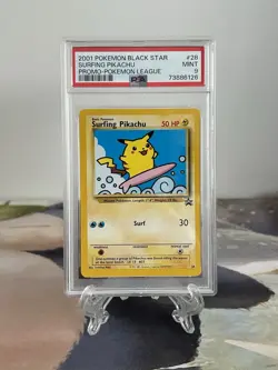Pokemon Card Surfing Pikachu - Black Star Promo No. 28 - PSA 9 MINT - Image 1