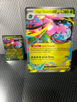 Pokemon TCG - Mega Venusaur ex MEP 013 - Black Star Promo JUMBO LENTICULAR CARD - Image 1