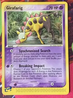 GIRAFARIG 16/97 Non-Holo Rare EX Dragon e-series Pokemon Card LP - Image 1