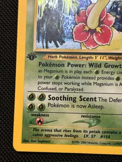 Pokemon TCG Meganium Neo Genesis Holo Rare Card #11/111 VLP - Image 4
