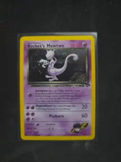 Rocket’s Mewtwo 14/132 Holo Rare Gym Challenge Pokemon Card Light Play LP - Image 1