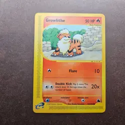 Growlithe 62/144 Pokemon Skyridge Regular Card - LP - Image 1