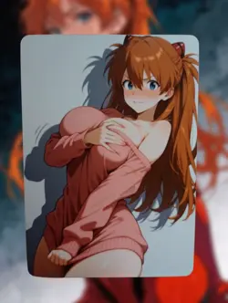 Asuka Langley Soryu Neon Genesis Evangelion Anime Waifu Sexy Doujin Hentai Card - Image 1