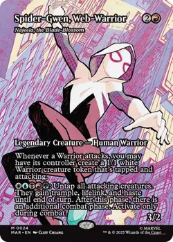 Spider-Gwen Web-Warrior (Borderless) NM Foil MTG - Image 1