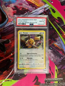 PSA 10 Eevee SWSH 118 Chilling Reign Black Star Promo Pokemon GEM MT - Image 1