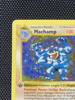 Machamp Shadowless Base Set 8/102 1st Edition Holo Rare Pokemon TCG - Image 2