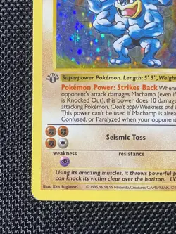 Machamp Shadowless Base Set 8/102 1st Edition Holo Rare Pokemon TCG - Image 5