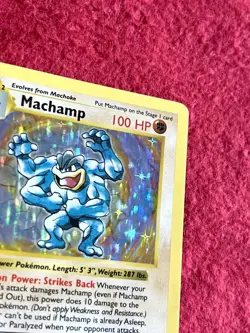 1999 Pokemon Machamp 1st Edition Shadowless #8/102 Holo Rare Base Set WoTC - Image 3
