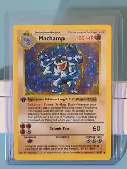 Pokemon TCG Machamp | Base Set 8/102 | Shadowless 1st Edition | Holo Rare - Image 1