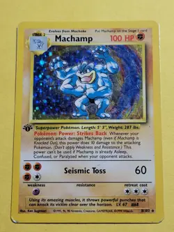 Machamp Base Set 8/102 Holo 1st Edition Holo Rare Pokemon TCG - Image 1