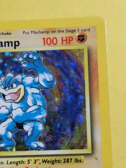Machamp Base Set 8/102 Holo 1st Edition Holo Rare Pokemon TCG - Image 3