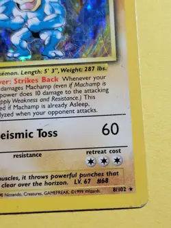 Machamp Base Set 8/102 Holo 1st Edition Holo Rare Pokemon TCG - Image 4