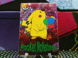 Pokemon Pocket Monsters Vending Prism Holo Vintage Sticker #1174 PIKACHU rare - Image 1