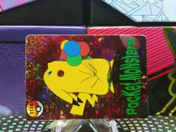 Pokemon Pocket Monsters Vending Prism Holo Vintage Sticker #1174 PIKACHU rare - Image 3