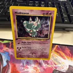 Misdreavus Holo Rare 1st Edition Neo Revelation 11/64 WOTC Vintage Pokemon Mint - Image 1