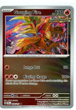 Pokemon TCG Gouging Fire 038/191 Sv08: Surging Sparks Reverse Holo - Image 1