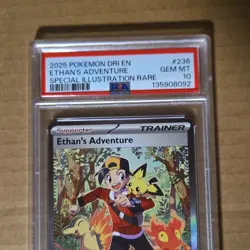 Pokemon TCG Ethan's Adventure 236/182 PSA 10 Special Illustration Rare Holo - Image 1