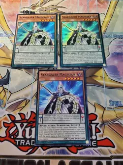 Yugioh - Stargazer Magician YS14-EN009 NM 1st ed Super Rare X3 - Image 1