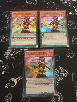 Yugioh - Timegazer Magician YS14-EN010/PEVO-EN012 NM 1st ed Super Rare x3 - Image 1