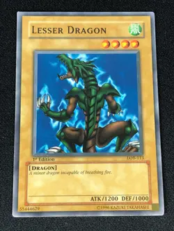 YUGIOH LESSER DRAGON LOB-113 1ST COMMON (NM) NA PRINT - Image 1