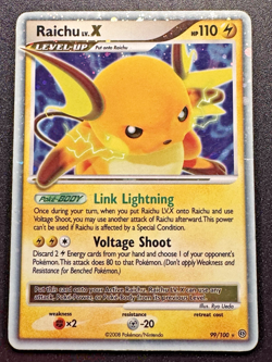 Raichu LV.X 99/100 D&P Stormfront Pokemon Card Holo Foil Rare HP - Image 1